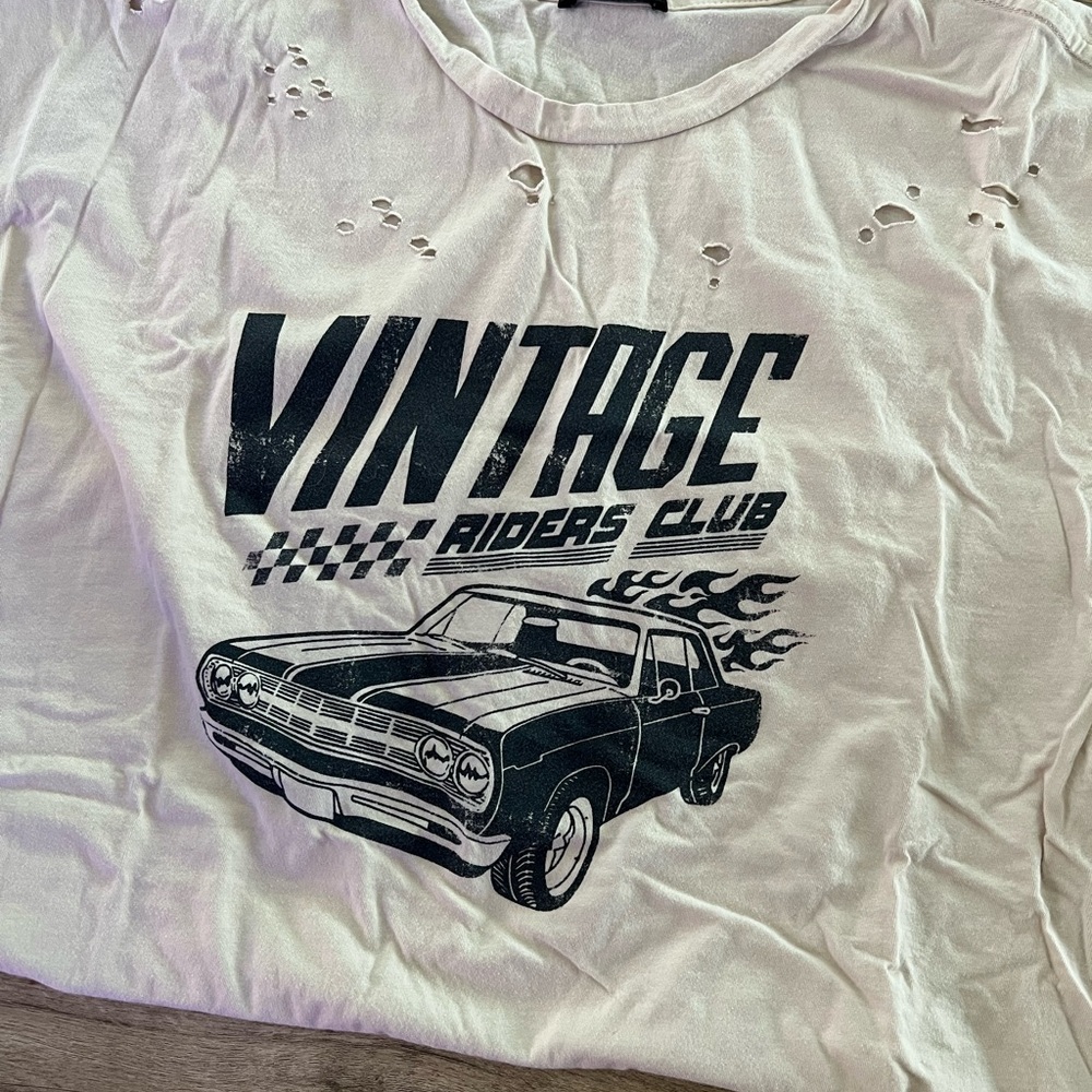 Vintage Riders Club Graphic Tee - White